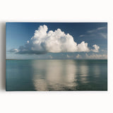 Black and white stretched canvas featuring a serene Florida Keys landscape, ideal for kitchen wall art.