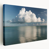 Large art depicting the Florida Keys scenery on stretched canvas, with vivid blue and green tones.