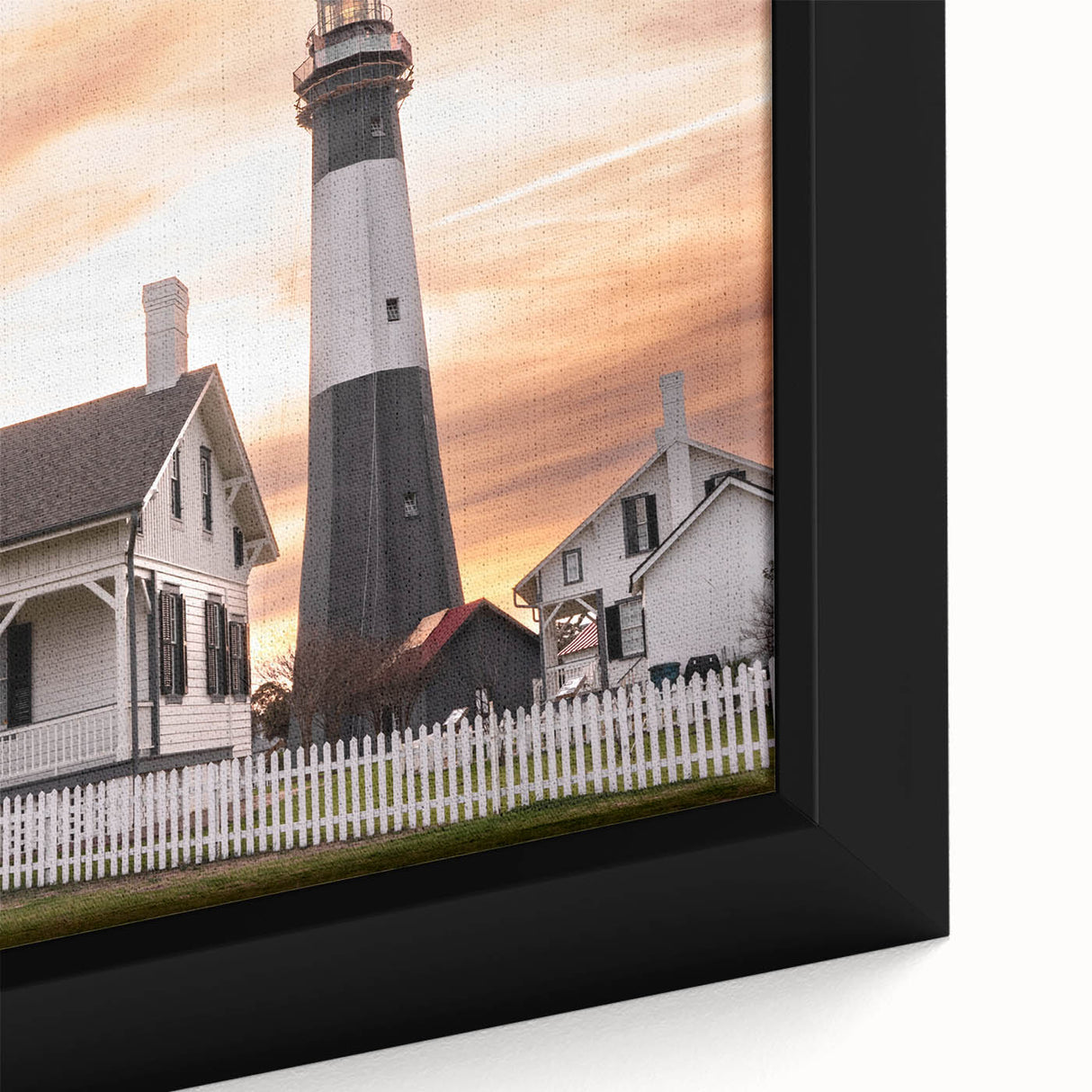 Black wall art featuring a textured depiction of Savannah, Georgia, with colorful art elements on a framed canvas.