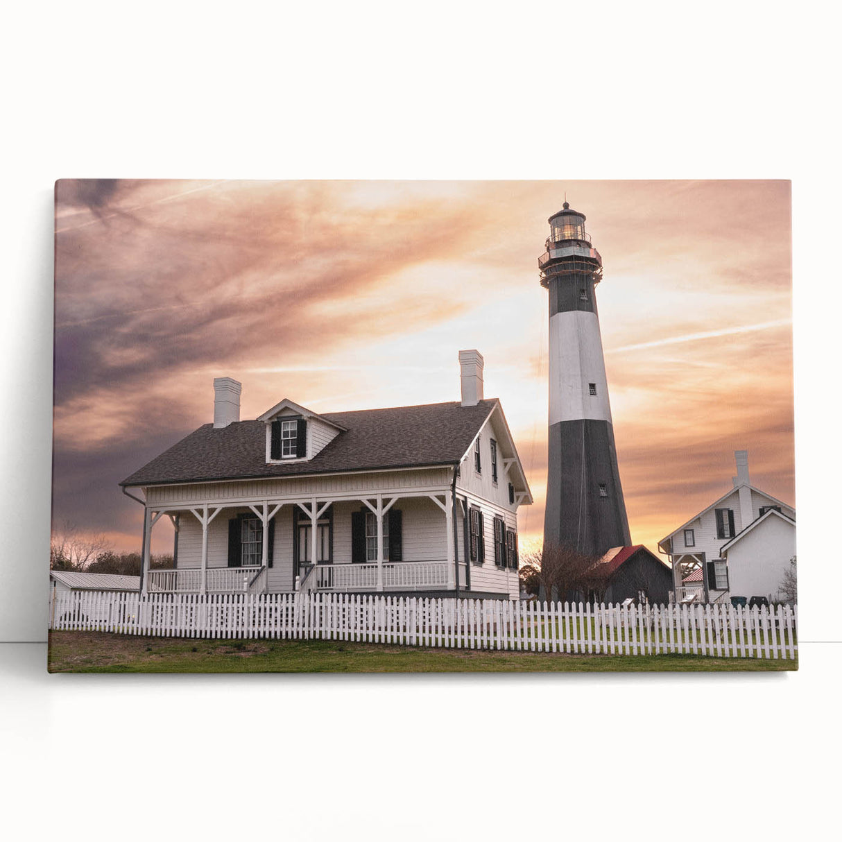 Black and white stretched canvas of Savannah scenery, ideal for kitchen wall art or bedroom ambiance.