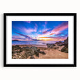 Extra large framed abstract print of a colorful, textured Kauai landscape, ideal for living room decor.