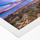 Art deco poster of Kauai landscape in vibrant green and blue tones on rolled canvas, suitable for dining room decor.