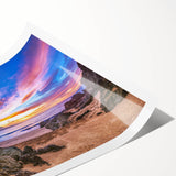 Extra large wall art of line art flowers on a rolled print, depicting lush Hawaiian scenery in muted green and brown tones.