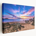 Large canvas print of Kauai landscape with lush greenery and distant mountains, suitable for kitchen wall art.