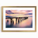 Extra large abstract art print of Maui scenery in textured style, with gold frame, suited for living room decor.