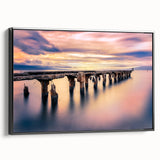 Black and white framed canvas of a Maui landscape, ideal for bedroom wall art in a vintage poster style.