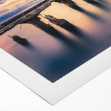 Art deco poster of Maui scenery with pastel hues on rolled canvas, ideal for dining room wall art.