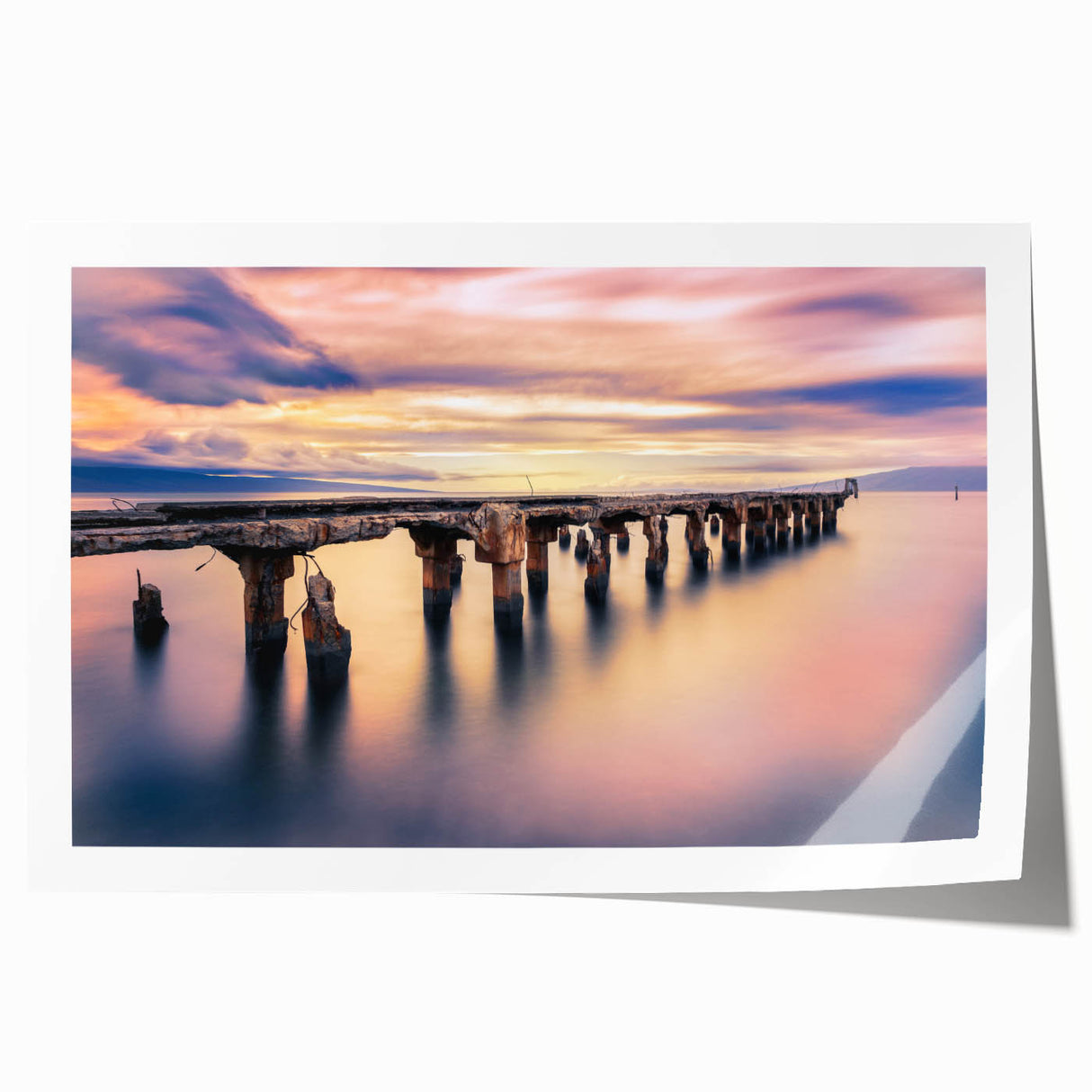 Extra large rolled print of Maui scenery with vibrant green and blue tones, ideal for art wall dining room.