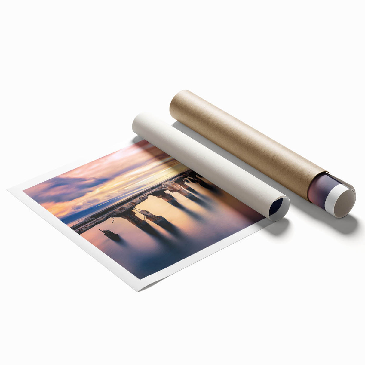 Extra large rolled print of a serene Maui landscape with lush florals.
