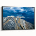 Black and white landscape art painting of Idaho scenery on framed canvas, ideal for bedroom wall decor.