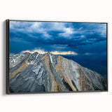 Black and white landscape art painting of Idaho scenery on framed canvas, ideal for bedroom wall decor.