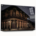 Acrylic print of a New Orleans scenery in muted earth tones, suitable for bedroom or dining room decor.