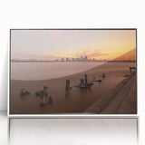 Acrylic print of a Louisiana scenery in art deco style, featuring pastel shades, ideal for nursery wall decor.