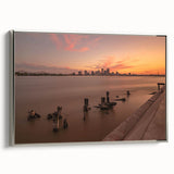 Framed canvas landscape art painting depicting a vintage Louisiana scene in colorful tones.
