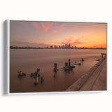 Vintage poster art of a Louisiana landscape on an extra large framed canvas.