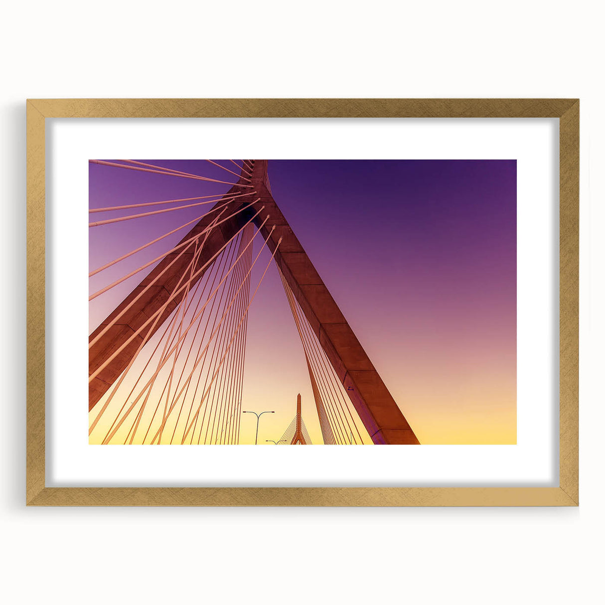 Extra large abstract art print of Boston skyline in muted gray and blue tones on a framed canvas.