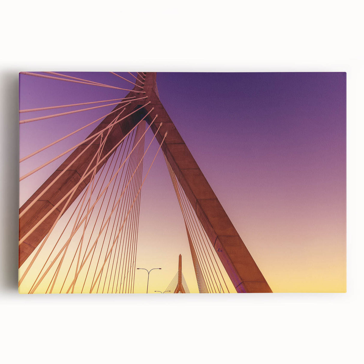 Black and white photo of Boston skyline on large stretched canvas, suitable for kitchen wall art.