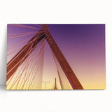Black and white stretched canvas of Boston skyline, ideal for kitchen wall art or bedroom decor.