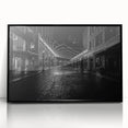 Large abstract wall art depicting Detroit skyline in muted gray tones on framed acrylic, suitable for modern art wall decor.