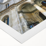 Art deco poster of St. Louis skyline in pastel shades on rolled canvas, suitable for dining room wall art.