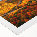 Art deco poster of New Hampshire scenery in muted green and blue tones on rolled canvas, suitable for dining room wall art.