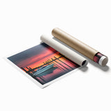Extra large rolled print of New Jersey scenery with vibrant floral elements, ideal for classy bathroom wall art.