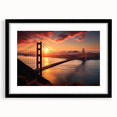 Abstract art print of Brooklyn Bridge in vibrant colors on a large canvas, ideal for living room decor.