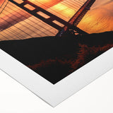 Art deco poster of the Brooklyn Bridge in monochrome tones on a rolled canvas, suitable for dining room wall art.