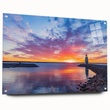 Large abstract wall art depicting the Oklahoma scenery in muted earth tones on acrylic glass.