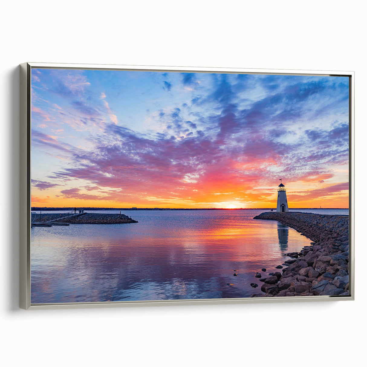Framed canvas featuring a vintage-style Oklahoma landscape with colorful, muted tones, ideal for living room decor.
