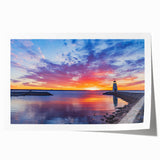 Rolled print of Oklahoma scenery with soft floral designs in muted colors, ideal for dining room wall art.