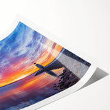 Extra large wall art featuring line art flowers in muted tones on a rolled print, suitable for large living room spaces.