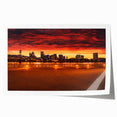 Extra large rolled print of Portland, Oregon scenery with vibrant floral elements, ideal for art wall dining room.