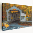 Large art depicting a serene Pennsylvania landscape on stretched canvas, using muted earth tones.