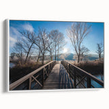 Vintage poster art of Vermont scenery in vibrant colors on a large framed canvas, ideal for living room decor.