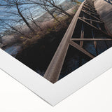 Art deco poster of Vermont scenery in pastel shades on rolled canvas, ideal for dining room wall art.