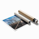 Extra large rolled print featuring a lush Vermont landscape in muted green and brown tones.