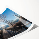 Extra large rolled print featuring line art flowers in muted earth tones, ideal for large living room wall art.