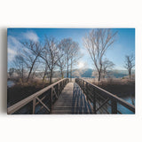 Black and white image of a Vermont landscape on large stretched canvas, suitable for kitchen wall art.