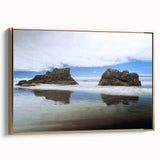Framed canvas of vintage-style Olympic landscape in black and gold, ideal for bedroom wall art.