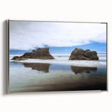 Framed canvas of a colorful landscape art painting depicting Olympic National Park, ideal for living room decor.