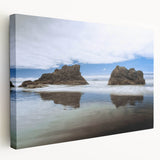 Large stretched canvas featuring Olympic National Park with lush green tones, ideal for kitchen wall art.