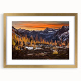 Extra large textured abstract art print depicting Seattle skyline in muted tones on a gold-framed canvas.