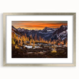 Textured abstract art print of Seattle skyline in muted gray tones on a framed silver mat, ideal for bedroom art.