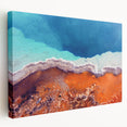 Yellowstone National Park landscape on stretched canvas, featuring vivid green and blue tones, ideal for kitchen wall art.