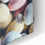 Large abstract wall art on acrylic glass depicting vibrant spring colors.