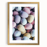 Extra large abstract art print with textured spring theme in gold frame, ideal for living room decor.