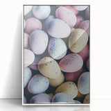 Art Deco poster of spring season in pastel shades, framed acrylic, ideal for nursery wall art.