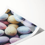 Extra large wall art featuring line art flowers in soft pastel shades on a rolled canvas.