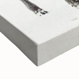 Black and white landscape art painting on canvas featuring a snowy winter scene, ideal for bedroom wall decor.